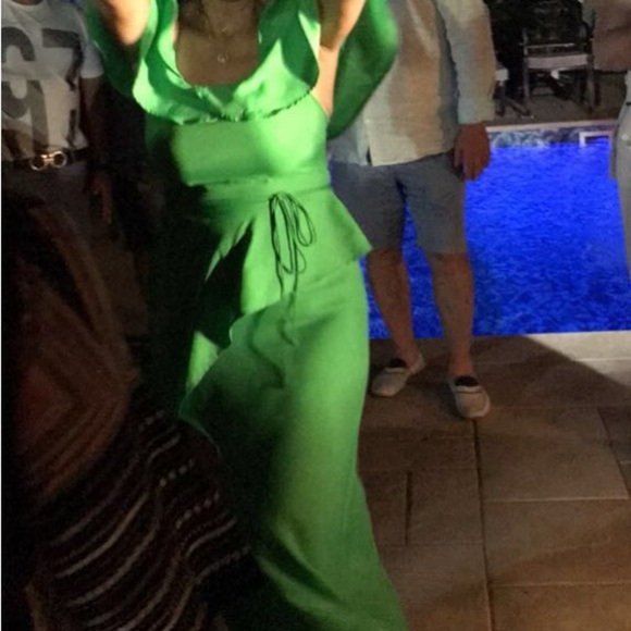 ASOS Cold-Shoulder Ruffle Cami Maxi Dress Size 8 - Picture 5 of 11